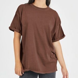 girl dangerous chocolate brown boyfriend tee